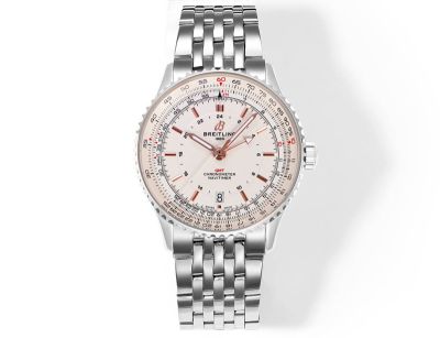 TW Factory Breitling Navitimer 41mm 2836 Movement Stainless Steel Strap White Dial Men Watch